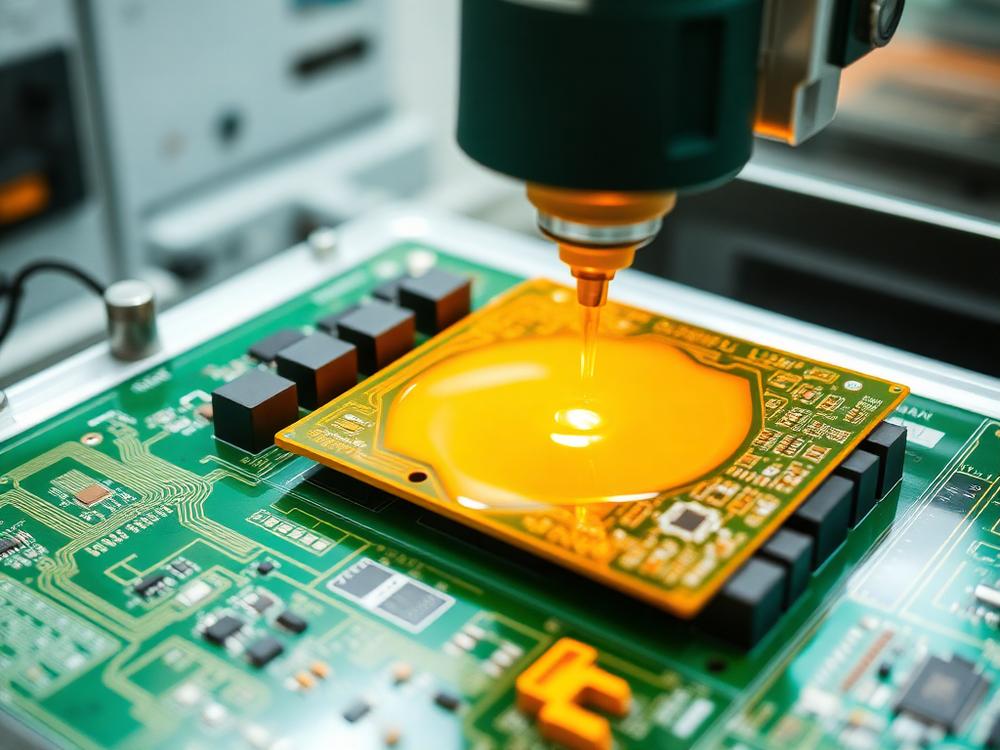 Applicazione di conformal coating su scheda elettronica